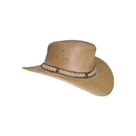 Leather Cow Boy Hat
